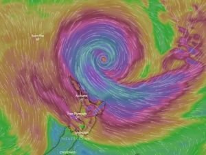 Tief über Neuseeland