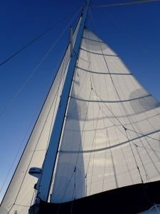 die neuen Segel in Aktion