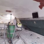 Arbeiten am Unterwasserschiff