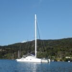 Belena ankert in Whangaparapara Harbour