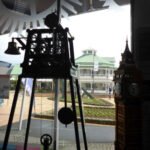 Blick aus Claphams Clock Museum