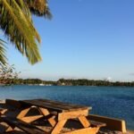 Blick von der Bar von Musket Cove