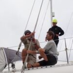 danach werden die Wanten gespannt