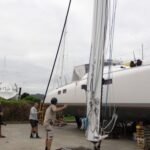 das Maststellen beginnt