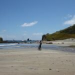 das südliche Ende des Strandes