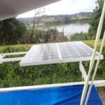 die alten Solarpanels werden demontiert