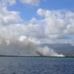 die Müllhalde von Lautoka brennt