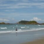 einige unerschrockene sind im Wasser