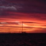 feuerroter Sonnenuntergang