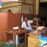 Fleischverkauf Markt Castries