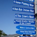 Hinweisschild auf die Hotspots in Niue