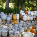 im Gasflaschen-Depot