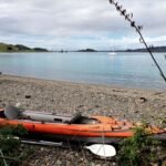 mit dem Kayak an Land