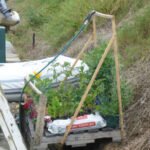 Nachbars Garten mit Possum-Schutz