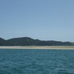 Sandbank im Fluss Hatea