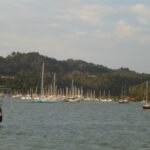 viele Boote ankern vor Norsand