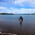 wir landen an mit dem Dinghi